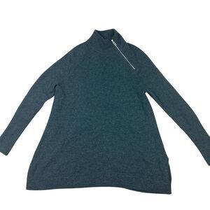 Vineyard Vines Small Sweater Alpaca Blend Pullover Zipper Neck Poncho